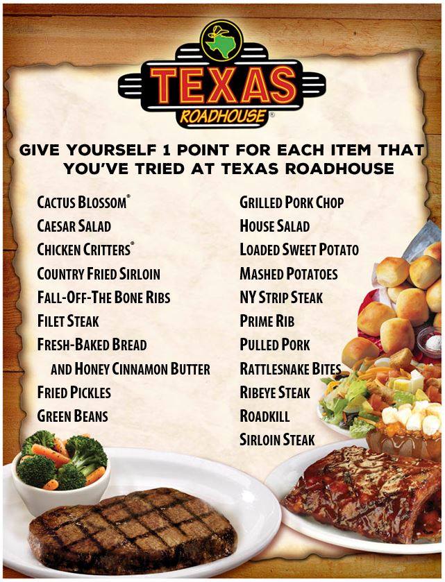 Texas Roadhouse Menu Prices AllMenuFood