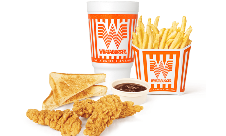 Whataburger Chicken Strips and Kids Menu - All Menu Food