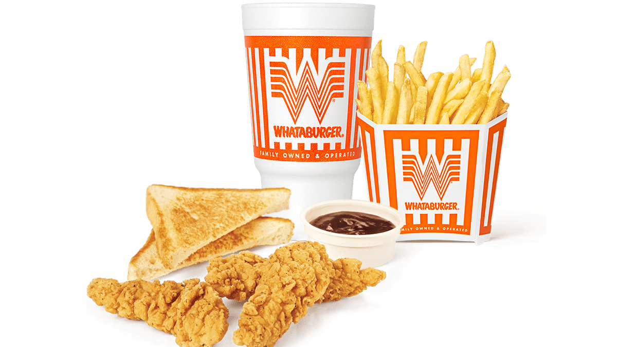 Whataburger Chicken Strips and Kids Menu - All Menu Food