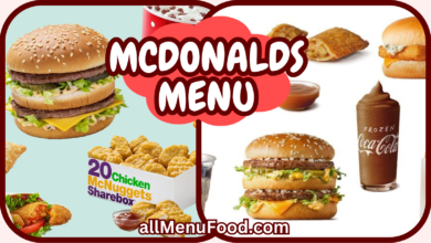 MCDONALDS MENU